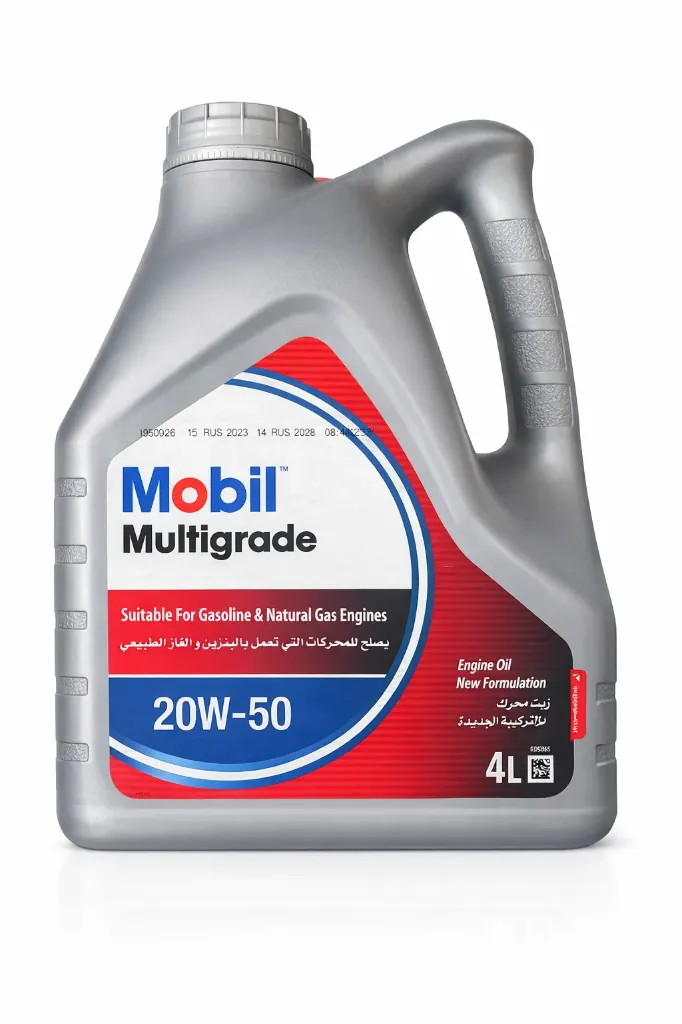 موبيل متعدد 4 لتر % mobil multigrade 20w-50 4le
