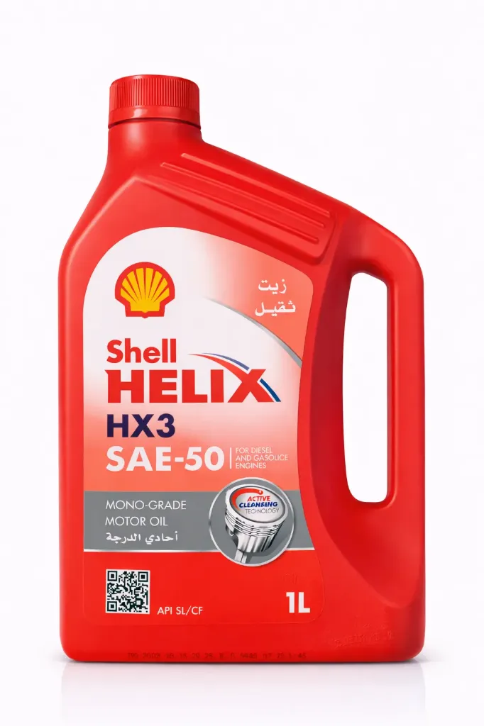 شيل احادى 1 لتر  احمر % shell helix hx3 sae-50 mono-grad motor oil 1le